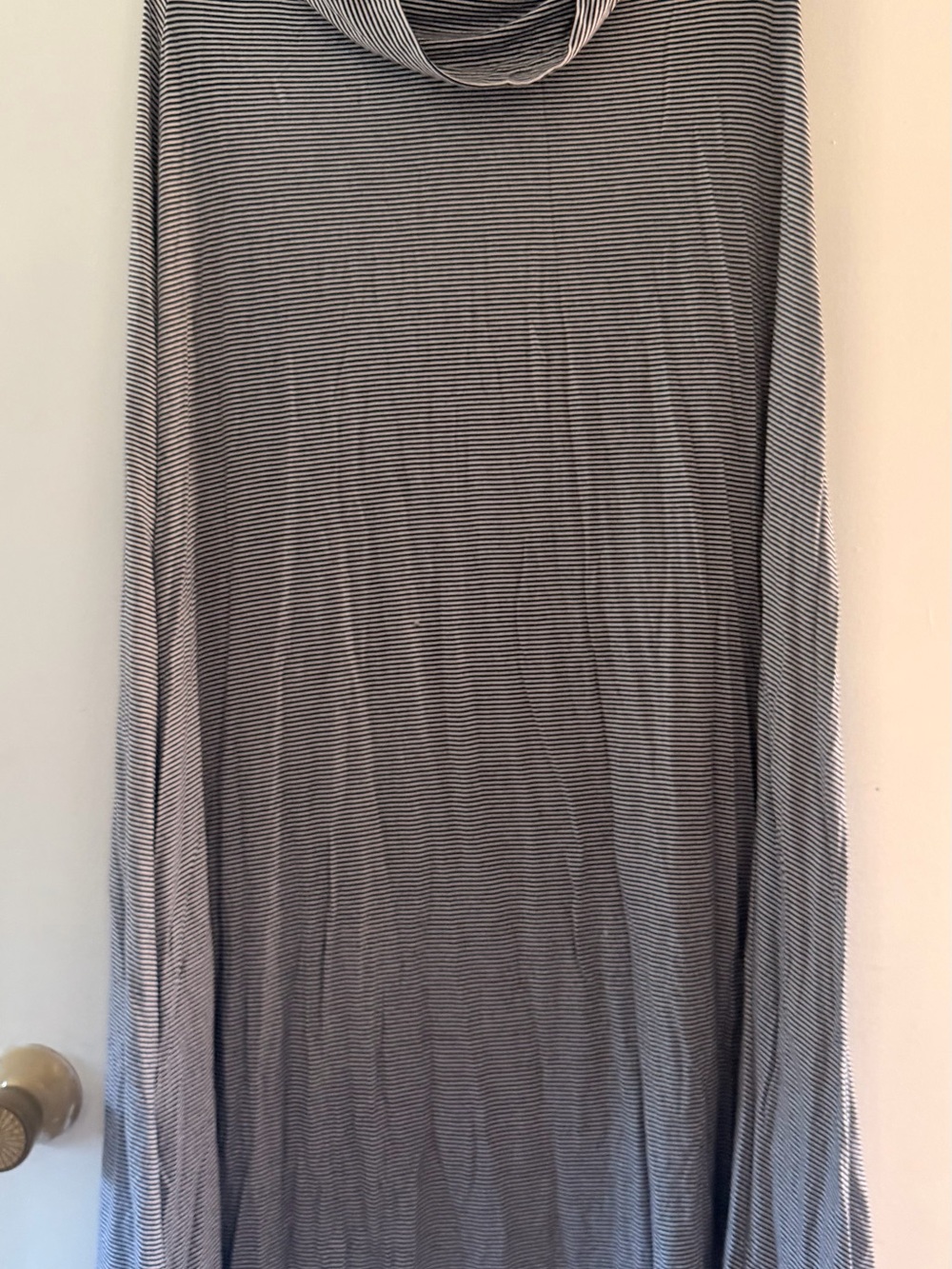 GAP Black and White Thin-Stripe Maxi Skirt